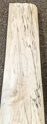 Maple Spalted Ambrosia wood veneer 5" x 19" raw no backed 1/42" thickness