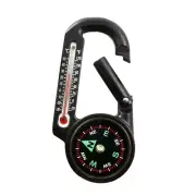 Multiunction Compasses Carabiner with Thermometers for Outdoor, Hiking, Camping