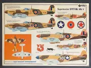 PROFILE BOOKS LTD 1977 A166/1 SUPERMARINE SPITFIRE MK V DATA CARD