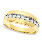 Men's 0.50 CT. T.W. Natural Diamond Band in Solid 14K Gold