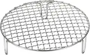 uxcell Round Cooking Rack 8.3-inch Stainless Steel Cross Wire Barbecue Grill Net with 50mm Legs for Cooking Baking Steaming BBQ