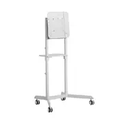 ATDEC AD-TVC-70R Executive Mobile TV Cart with 90 degree rotation. Max Load 70kg. VESA to 600x400. For Displays 32" to 70". White