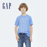 在飛比找蝦皮商城優惠-Gap 男童裝 純棉運動印花短袖T恤-藍色(697149)