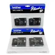 Brother P-Touch Tape Cassette TC10 2 Pack 25'/Each (2 Count, 4 Total) Genuine