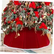Christmas Tree Collar Velvet Folable Christmas Tree Ring Tree Skirt for Red