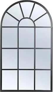 Cooper & Co. Homewares Abbey Arch Iron Indoor Outdoor Mirror, Black