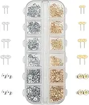 Gold Earring Posts and Backs - 400 Pcs 316L Stainless Steel Hypoallergenic Earring Studs for Jewelry Making with Butterfly Earring Backs, Earring Making Kit for DIY Jewelry (Gold)