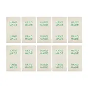 50pcs Handmade with Love Sewing Labels Embroidered Label Tags 1.18"L Green