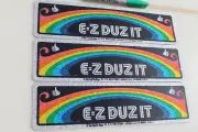 E-Z DUZ IT - Easy Does It NWA AA NA 80's 3x11.5in. Bumper Sticker - Lot of 3