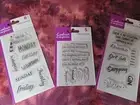 SET of 3 Crafter's Companion ACRYLIC STAMP -Prosecco, Gin & I'm Smiling... NEW