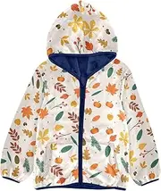 [Caihoyu] Girls Sherpa Lined Organic Baby Girl Clothes Toddler Girls Hooded Jacket