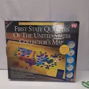 New 1999-2008 US State Quarters Collector's Map Coin Collection Display