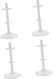 ibasenice Practical Doll Brackets 4 Pack Doll Plastic Display Racks Ideal for Birthday or Festival Decorations