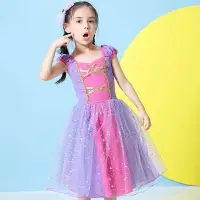 在飛比找樂天市場購物網優惠-Ins網紅夏季輕薄六一兒童表演服白雪公主米妮女童連衣裙童裝裙