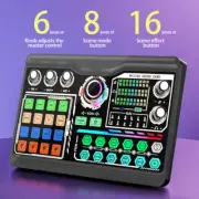 Bluetooth HiFi Live Sound Card Multiple Effects Audio Mixer Board Live Streaming