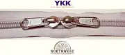 YKK Nylon Coil Zipper Tape # 10 Platinum 25 yards with 50 Black Zipper Sliders