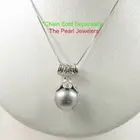 Solid 925 Silver Crown Bail Genuine Silver Baroque Tahitian Pearl Pendant - TPJ