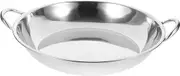MOTHNUR Anti-Overflow Pot and Tripod Kitchen Steel Pot Stainless Induction with Cooking Pan Large Hotpot Serving Wok Pan Made Home Hotpot Individual Stovetop Stainless Steel Silver