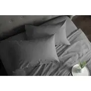 Sheraton Luxury 160gsm Flannelette Bed Sheet Set - Double Bed/Feather Grey - Double