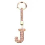 Bling Car Letter Charm, Car Rear View Mirror Charm Gold Initial Letter, J