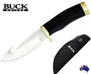 BUCK USA 691 ZIPPER GUT HOOK FIXED BLADE HUNTING BOWIE KNIFE + SHEATH!