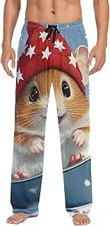[XYMZR] Rat Skateboard Snow Men's Pajama Bottoms Lounge Pajama Pants Sleep Bottoms with Pockets for Men S