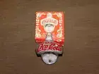 VINTAGE ENJOY COCA COLA CAST IRON WALL MOUNT BOTTLE OPENER IN BOX NEW OLD STOCK