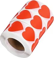 TEHAUX 3 Rolls Decorative Heart Stickers Adhesive Labels for Postcards Party Favors Envelope Sealing Multi Use Stickers for Crafting Organizing