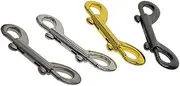 EUIOOVM 4 Pieces Snaps Steel Double Head Solid Color Rope Pet Leash Clasp Hook Reusable Removable Heavy Duty Clips
