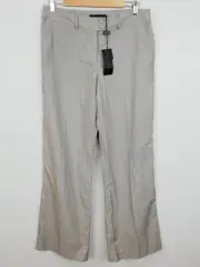 [ DAVID LAWRENCE ] Womens Taupe Wide Leg Item Pants NEW RRP$149 | Size AU 12