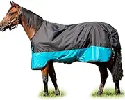 Horseware Mio Lite Turnout Sheet 72 Black/Turquois