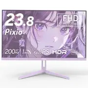 Pixio PX248 Wave Pastel Purple–23.8" 200Hz Gaming Monitor with Built-in Speakers