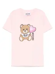 [Moschino Kids] Teddy Bear-motif T-shirt 12 Pink