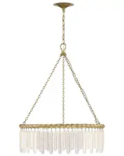 Lumanity Reverie Brass And Crystal 3-Light Circular Contemporary Chandelier