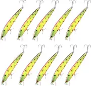 Lifelike Fishing Lures 10PCS CrankBait Hard Bait for Freshwater Saltwater Fishing Carp Fishing Tackle
