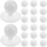 LALAFINA 100pcs White Chef Uniform Buttons Round Domed Buttons for Chef Suit Sewing