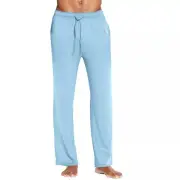 BLUE ICE MEN'S MODERN FIT CLASSIC LOUNGE PANTS - SIZE: MEN 2XL - LIGHT BLUE