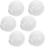 TOKIDNY 6 Pack White Plastic Led Bulbs Globe Guard Anti Fog Light Diffuser Cover for Round Ball Lights