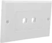 HOUDERCO Speaker Wire Wall Plate with Media Outlet Coupler Wall Plate for Home Theater Easy Install Audio Power Outlet