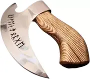 Viking Pizza Cutter Axe - Unique Pizza Slicer with Carbon Steel Blade & Etched