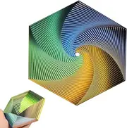 Fidget Toys Adults, Size Plastics Stress Relief Toys, Anti-Stress Toy Adult Kids, Spiral Fractal Stress Relief Toy, Fractal Fidget Hexagon Adult