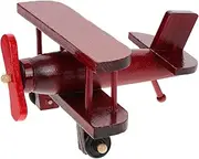 Vintage Wooden Airplane Model Retro Desktop Craft Decoration Unique Plane Adornment for Home Office Present Lightweight Chic Airplane Ornament