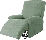 4pcs/Set Jacquard Recliner Sofa Cover Ralax Lazy Boy Chair Covers Stretch Spandex Couch Slipcovers Non Slip Armchair Slipcovers(A2 Recliner Cover)