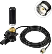 Bingfu Dual Band VHF UHF 136-174MHz 400-470MHz CB Radio Antenna Vehicle Car SUV Truck NMO Mount CB Amateur Radio Mobile Transceiver Antenna with Lip Mount Fixed Bracket UHF PL-259 Male 16.5ft Cable