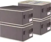 CD/DVD Storage Box Universal, Stackable CD/DVD Organizer with Lid, Blu-Ray Disc