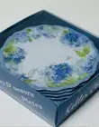 Keller-Charles Melamine Blue Hydrangea Appetizer Plate Set/6 NEW Spring Easter