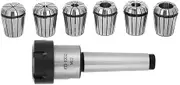 MT3 Shank With 6PCS ER32 Collet Set, 1Pc MT3 ER32 M12 Collet Chuck Morse Taper Holder, For Milling Machine