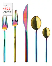 Mepra Rainbow 20pc Flatware Set with $127 Credit