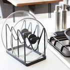Bakeware Organizer Cabinet Pot Lid Kitchen with Stand Cutting Board Holder