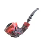 Erik Nording Pipe Organic Flowing Shapes Handmade Ebony Smoking Pipe – Moss